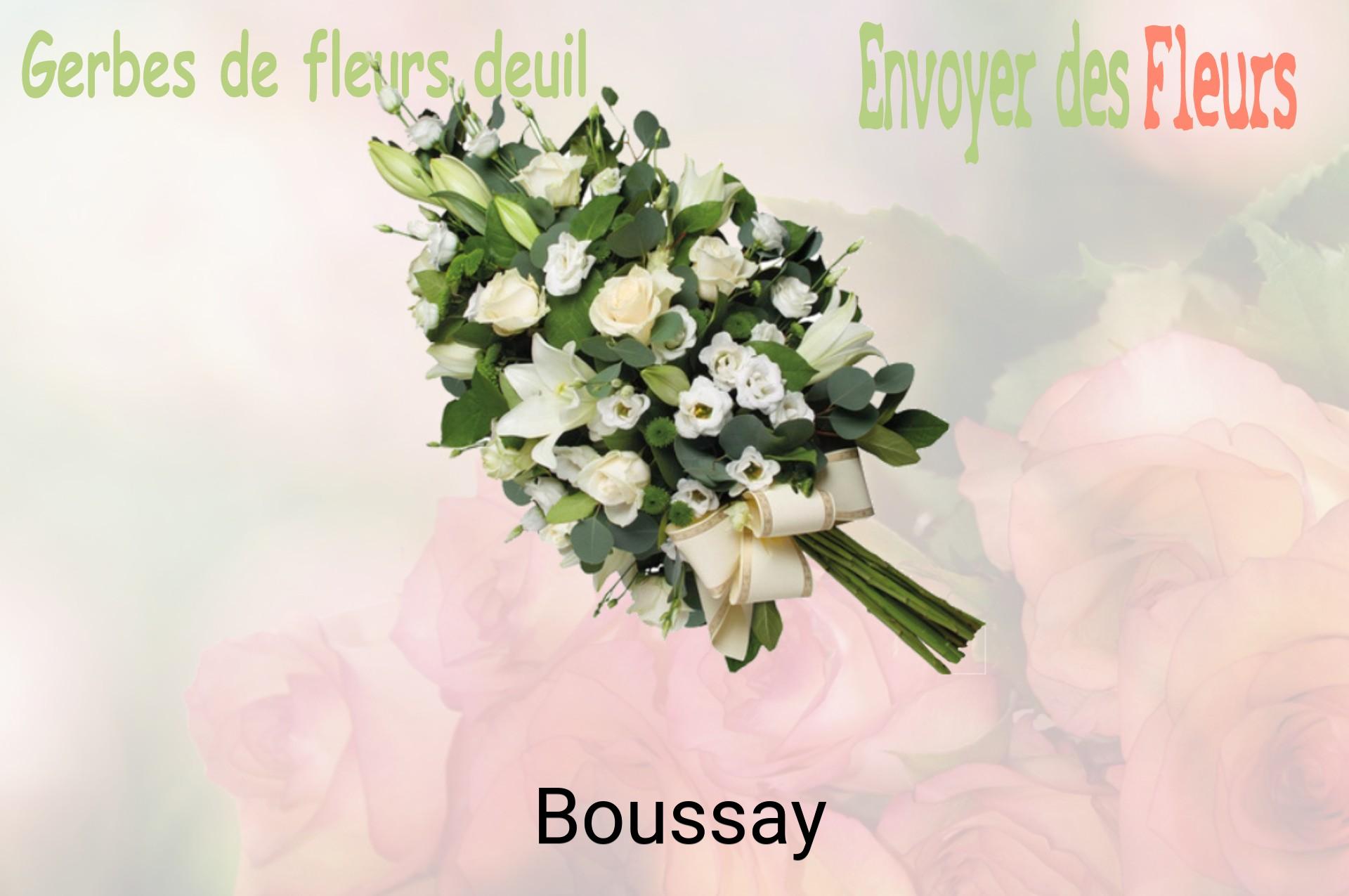 Gerbe de fleurs de deuil livrée à Boussay